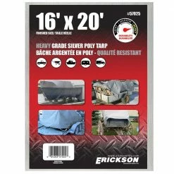 Buy 😀 Discount 🎉 Erickson Heavy Duty Silver Poly Tarp 🥰 🥰 -Ranch Shop 1066360new 1