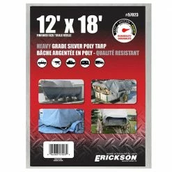 Buy 😀 Discount 🎉 Erickson Heavy Duty Silver Poly Tarp 🥰 🥰 -Ranch Shop 7302985new 1