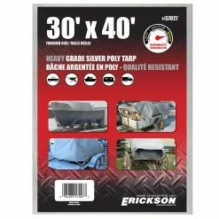 Buy 😀 Discount 🎉 Erickson Heavy Duty Silver Poly Tarp 🥰 🥰 -Ranch Shop 7303764new 1